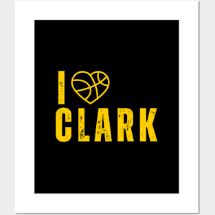 I love 22 Clark Jersey Number 22 yellow Posters and Art